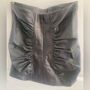 Catherine Malandrino Black Leather Mini Skirt